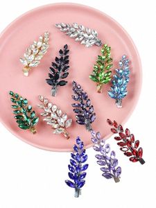 11Colors مقاطع شعر Rhineste للنساء جاذبية مجوهرات شعر الزفاف Accories Handmade Headwear Headwear Prom Bride Hair Pins S11f#