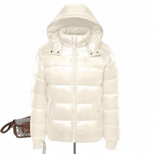 Snökläder glansig Autumn Winter Coat Men Jacka för mäns glansiga kläder Varma parka vattentät vinterhuvad jacka 2023 Ny S9LF#