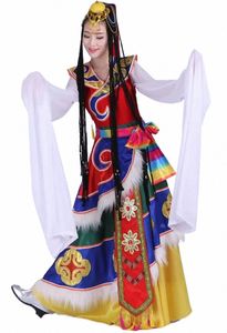 Kostium tańca tybetańskiego Dr kostiumów Rękawy żeńskie taniec tybetański taniec tybetański taniec kostium nowy rękawy 57gu#