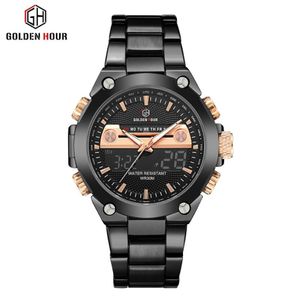 Reloj Hombre GOLDENHOUR Sport Quartz Mens Watch Top Brand Digital Male Clocks Waterproof Man Wrist Watches 2019Relogio Masculino2069