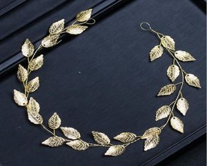 New European and American hair ornaments gold and silver leaves wedding gowns accessories bridal headbands etc4415139