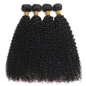 Монгольские афро-кудрявые вьющиеся пучки 1/3/4 шт., наращивание человеческих волос, 100% необработанные пучки натуральных человеческих волос, Джерри Керл