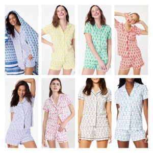 Womens Cute Roller Rabbit Pajamas Y2k Monkey Prefabricated Printing 2-piece Pajama Set Short Sleeve Shirt Pj Shorts Set Casual Wear 240301