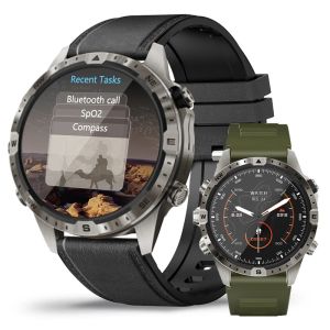 2024 NOWOŚĆ SMART WATCH GT45 MĘŻCZYZN Bluetooth Zadzwoń do Outdoor Sport Voice Assistant Compass Compass Monitoring Fitness Tracker Smartwatch