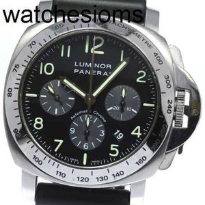 Designer Panerass Pam00162 Mens Watch Chronograph Black Dial Automatic Men's Luxury Full Stainless Steel Waterproof Wristwatches