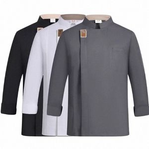 2023 novos homens mulheres chef jaqueta de manga curta camisa cozinheiro padaria restaurante garçom uniforme top 83bs #