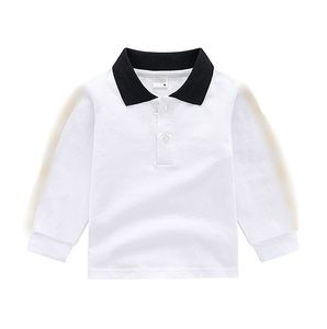 Toddler Kids POLO shirts little boys girls lapel letter printed long sleeve Tops fashion children casual Tees kids designer clothes Z7401