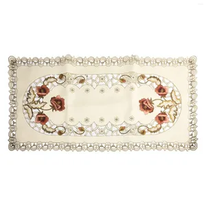 Table Mats Vintage Lace Tablecloth Floral Mat Decoration Durable Satin Material Washable Ideal For Graduations And Anniversaries