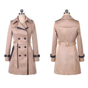 Kvinnors trenchrockar Fashion Autumn Coat för kvinnor Koreansk stil Långt plus storlek Casaco kläder Sobretudo Feminino Drop Delivery Apparel Dhzum