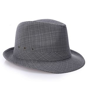 Erkekler için şapka toptan, orta yaşlı ve yaşlı, ilkbahar ve yaz, İngiliz, Hong Kong ve Macao Keten Güneşlik, Açık Güneş Koruma Şapkaları, Tek Parça İçin