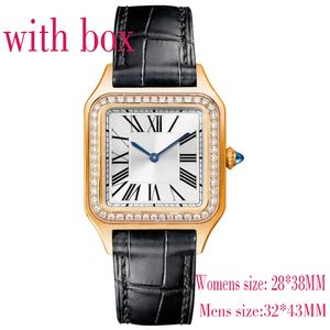 Tasarımcı Watch Square Watch Yüksek Kaliteli Saat Çift Altın Klasik Saat Diamond Ring Saat Sapphire Gold Watch Waterpround Watch Marka Saat Kemeri Kuvars Saat