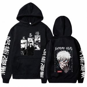 anime Print Sweatshirts Jujutsu Kaisen Men's Hoodie Harajuku Autumn Winter Streetwear Clothe Yuji Itadori Plus Size Hoodie D6Xa#