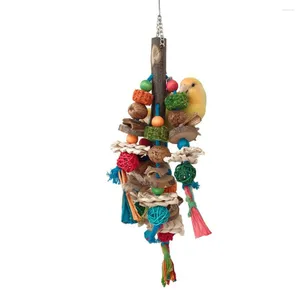 Другие товары для птиц Игрушки Жевательная игрушка для попугаев Натуральное дерево Жевательная клетка для средних и маленьких птиц Клетка для неразлучников Африканские серые кореллы