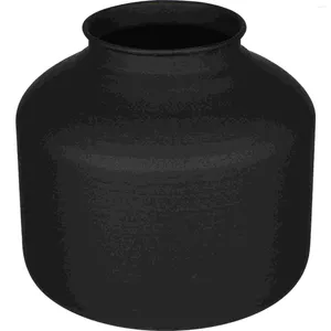 Vaser metall järn blomma potten ljus husdekorationer för hem tallgolv svart pampas gräs
