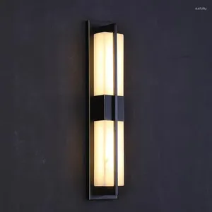 Vägglampor Moderna utomhusvattentäta IP65 Monterad lampa LED -belysning Garden Porch Sconce Light 96/220V Gold Black Luminaire