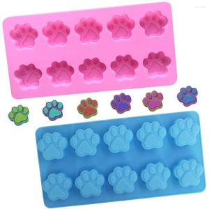 Baking Moulds 2pcs Lovely Pastry Tools Dog Cake Stencil Silicone Mold