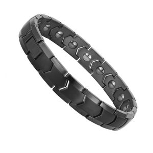Advanced Magnetic Therapy Titanium Steel with Anti Static Energy Stone Bracelet for Men and Women