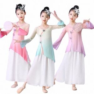 Classical Dance Body Charm Gaza Ubrania odzieży odzieży Dziewczyny Chiński klasyczny kostium tańca W9BJ#