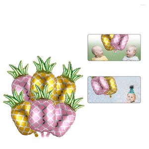 Party Decoration 6 PCS Ananasfolie Ballonger Hawaiann Theme Hawaiian Prorning Aluminium Decorative