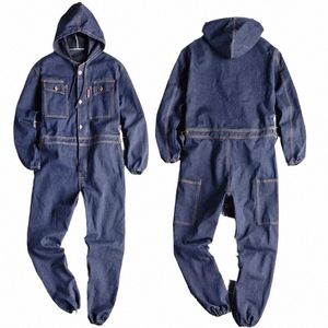 Denim Coverall Electric Welding Suit Labor Auto Repairman Workwear Workshop Uniforms 4xl Security Protecti Workkläder T8NN#