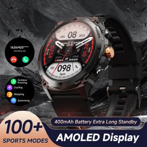 Nowy 1,43 -calowy AMOLED SMART WATM ROTATING BUTUNT IP68 WODY STAT FITNESS WATM Smartwatch Assistant