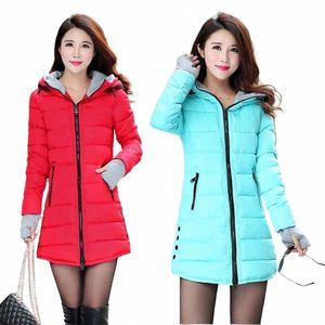 Korean Slim-Fit Down Cott Winter Coat Female Jacket Huven Warm Women's Clothing Blue Yellow Manteau Casaco Feminino Inverno i7tv#