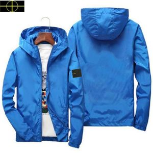 Calças compridas masculinas plus size Stone Stones outono / inverno ilha mercadorias crachá militar jaqueta fina estilo retrô lavado roupas de trabalho masculinas casuais roupas de proteção solar