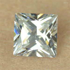 Gevşek Elmaslar Fabrikası Doğrudan Satış 7x7mm 2Ct I Renk Kare Şekli Kesim Meissanites Taş Tewelry DIY GRA Sertifika Geçişi