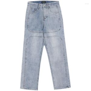 Jeans da uomo estivi sottili morbidi High Street lavati stile giapponese Hip Hop retrò pantaloni da donna uomo pantaloni Vaqueros vintage da uomo larghi