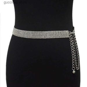 Cinture a catena in vita Cintura con collana da sposa con diamanti intarsiati di strass di lusso personalizzati Y240329