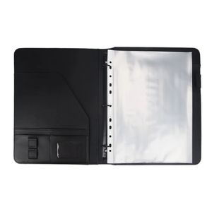 A4 Vejetaryen Deri 3 Yüzük Portföy Bağlayıcı İş Padfolio Röportaj için Defter Ped ile 240329