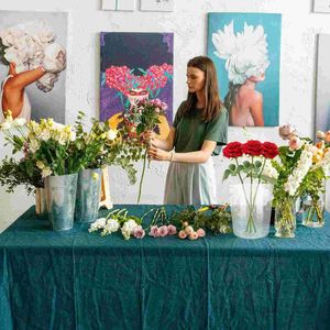 Вазы Просыпающееся ведро для цветов Свадебная цветочная композиция Горшок Декоративная ваза с бутонами Комнатные растения