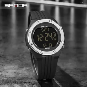 Orologi da polso SANDA Sport Militare Orologi da uomo 50M Impermeabile LED Orologio digitale elettronico per uomo Relogio Masculino 6093