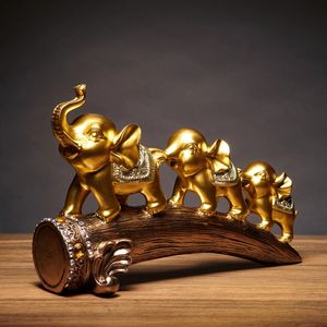 Unique Chinese Style Ornaments vagance Elephant Statue Sculpture Home Room Decor Desk Office Accessory Fengshui 240325