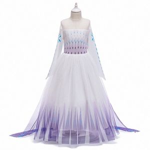 barn designer tjej klänningar klänning cosplay sommarkläder småbarn kläder baby barnflickor blå sommarklänning a7po#