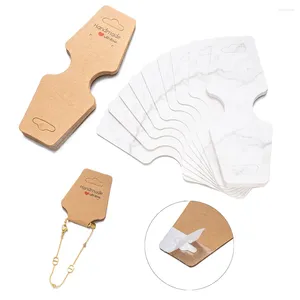 Jewelry Pouches 50pcs Paper Foldable Hang Price Tag Card Labels For DIY Necklace Bracelets Display Packaging Supplies Small Businesses