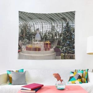Tapestries Giant Christmas Snow Globe Display Tapestry Decoration Wall Home And Comfort Decor House