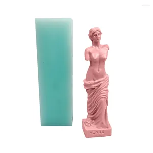 Baking Moulds 3D Art Human Body Candle Mold Female Silicone Shape Goddess Making Wax Plaster Handmade