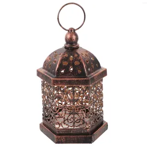 Candle Holders Morocco Lantern Ornament Decorative Lamp Lights Vintage Style Tabletop Desktop Handheld Hollow Out