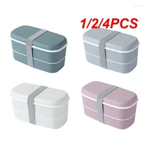 Geschirr 1/2/4PCS Japanische Lunchbox Bento-Qualitätsmaterial