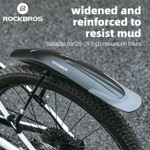 Rockbros Mountain Bike Mudguard Widensクイックリリース26-29インチ耐久性のあるLNNovativeインスタレーションフェンダー自転車アクセサリー240318