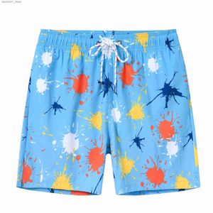 Herren -Shorts Herren Schwimmrelais -Gradienten Schwimmshorts Schnell trocknende Strandshorts mit Reißverschluss in Taschen und Mesh Futter Herren Mode Badeanzug Q240329