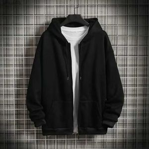 هوديز الرجال للرجال Sweatshirts المعطف لينة فضفاضة بالإضافة إلى حجم سحاب معطف الشتاء معطف الخريف 2403