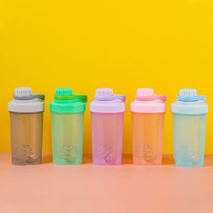 500ml garrafa de água simples para bebida plástico à prova de vazamento garrafas esportivas shaker de proteína garrafa de água drinkware244j