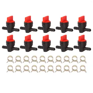 Ciotole 10PCS 494768 698183 Valvola di intercettazione del carburante con morsetto per trattore da giardino Briggs Stratton Murray Toro da 1/4 di pollice