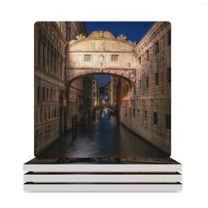 Table Mats Bridge Of Sighs At Night Ceramic Coasters (Square) Stand Holder Cup Mat