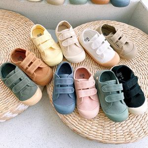 Canvas baby barnskor springer grön svart röd grå spädbarn pojkar flickor småbarn sneakers barn skor fotskydd vattentäta casual skor k4v2#