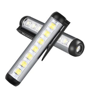 Mini lanterna cob led recarregável portátil, lanterna com carregamento usb de alta potência para acampamento, à prova d'água