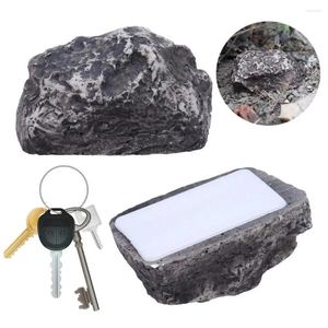 Statuette decorative Rock Key Safe Outdoor Garden Hider Pietra in resina con scomparto segreto per ornamento paesaggistico da giardino finto di ricambio