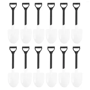 Backwerkzeuge 100pcs Plastik Einweg eindimensionierbar Mini Shovel Löffel Topf Kuchen Ice Cream Garden Party